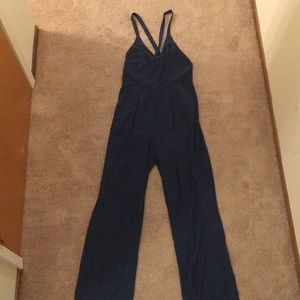 Navy cross back jumpsuit